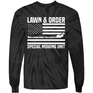 Lawn and order special mowing unit lawn mowing Tie-Dye Long Sleeve Shirt