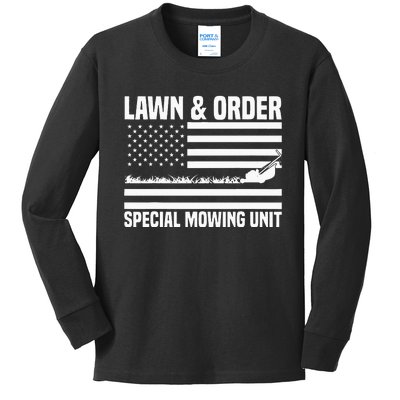 Lawn and order special mowing unit lawn mowing Kids Long Sleeve Shirt