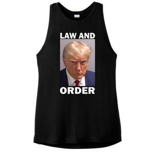 Law And Order Donald Trump Mugshot Ladies PosiCharge Tri-Blend Wicking Tank