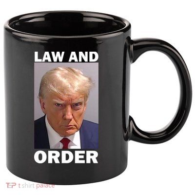 Law And Order Donald Trump Mugshot 11oz C Handle Ceramic Mug