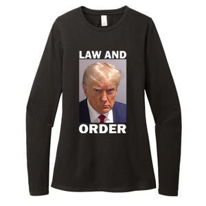 Law And Order Donald Trump Mugshot Womens CVC Long Sleeve Shirt