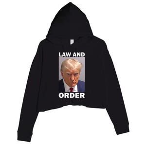 Law And Order Donald Trump Mugshot Crop Fleece Hoodie