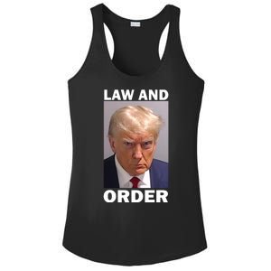 Law And Order Donald Trump Mugshot Ladies PosiCharge Competitor Racerback Tank