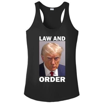 Law And Order Donald Trump Mugshot Ladies PosiCharge Competitor Racerback Tank