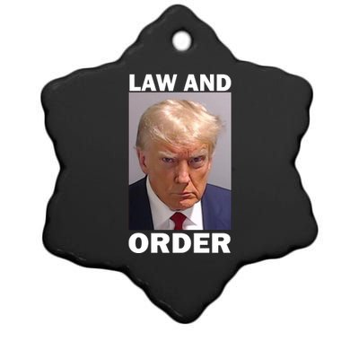 Law And Order Donald Trump Mugshot Ceramic Star Ornament