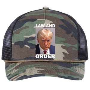 Law And Order Donald Trump Mugshot Retro Rope Trucker Hat Cap