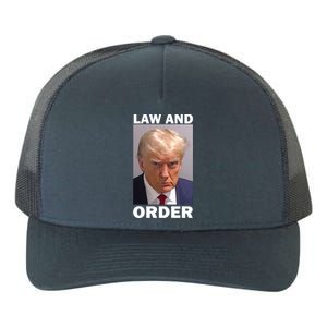 Law And Order Donald Trump Mugshot Yupoong Adult 5-Panel Trucker Hat