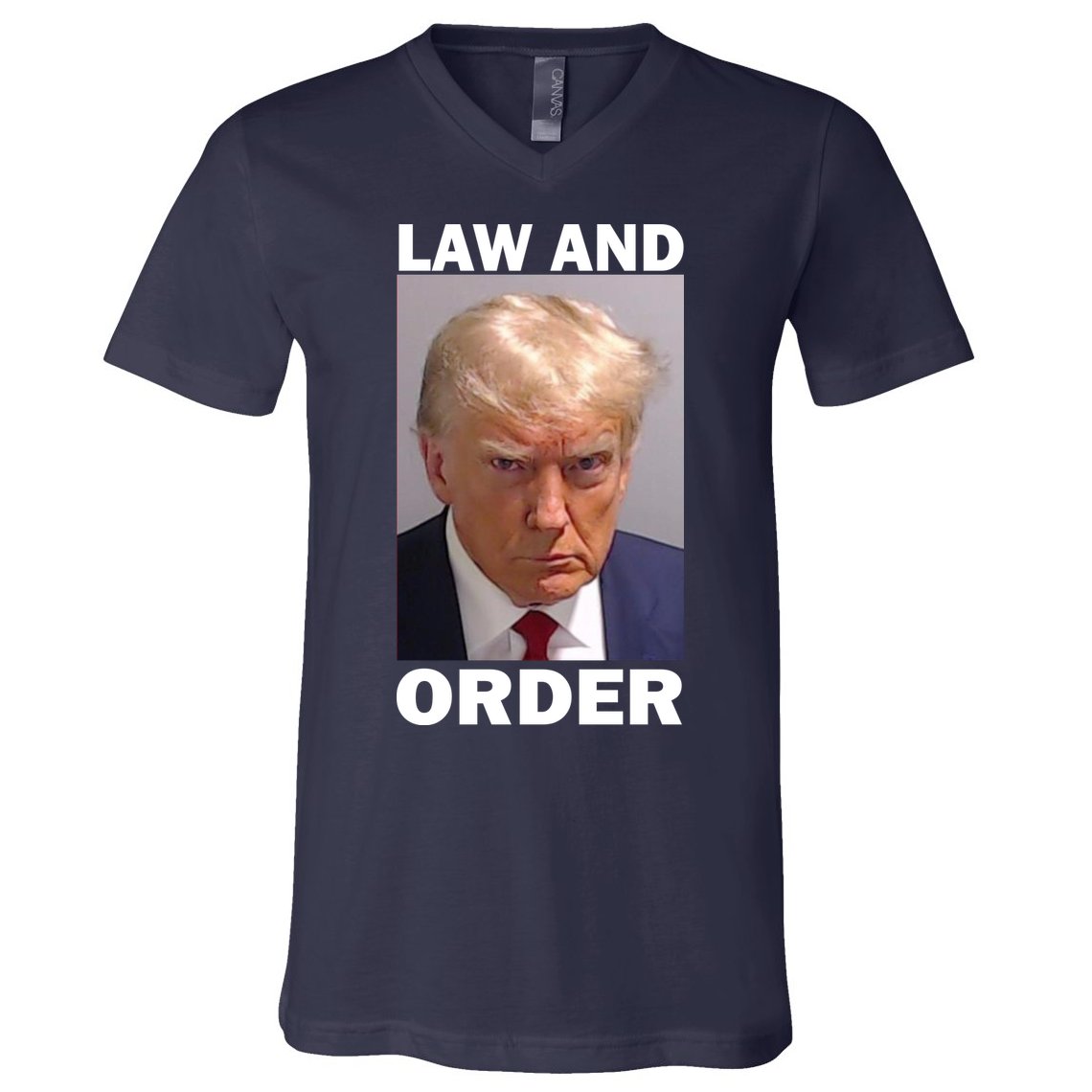Law And Order Donald Trump Mugshot V-Neck T-Shirt