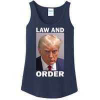 Law And Order Donald Trump Mugshot Ladies Essential Tank