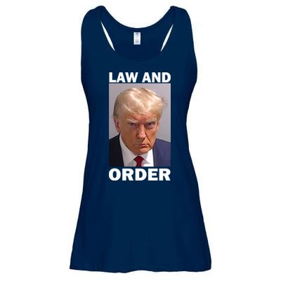 Law And Order Donald Trump Mugshot Ladies Essential Flowy Tank