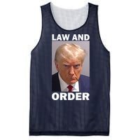 Law And Order Donald Trump Mugshot Mesh Reversible Basketball Jersey Tank