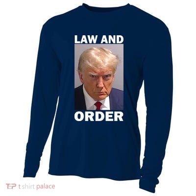Law And Order Donald Trump Mugshot Cooling Performance Long Sleeve Crew