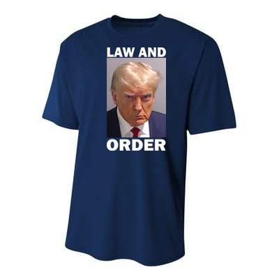 Law And Order Donald Trump Mugshot Youth Performance Sprint T-Shirt