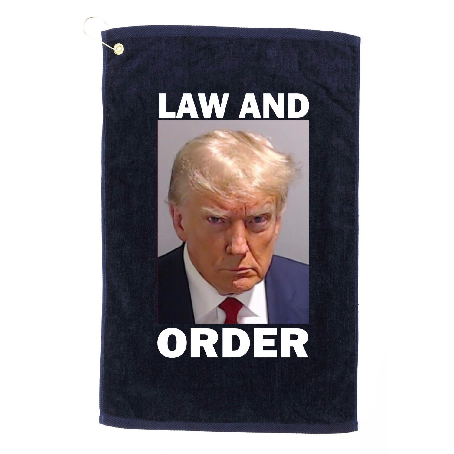Law And Order Donald Trump Mugshot Golf Towel