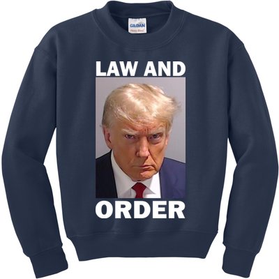 Law And Order Donald Trump Mugshot Kids Sweatshirt