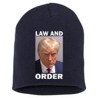 Law And Order Donald Trump Mugshot Short Acrylic Beanie