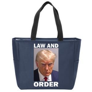 Law And Order Donald Trump Mugshot Zip Tote Bag