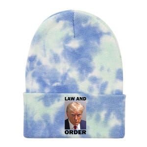 Law And Order Donald Trump Mugshot Tie Dye 12in Knit Beanie