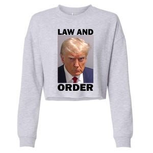 Law And Order Donald Trump Mugshot Cropped Pullover Crew