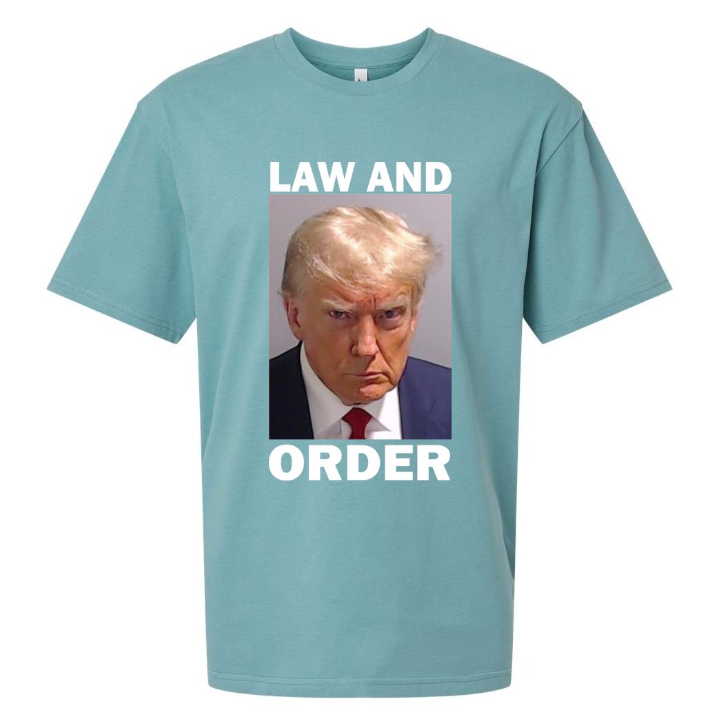 Law And Order Donald Trump Mugshot Sueded Cloud Jersey T-Shirt