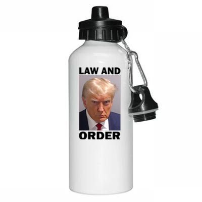 Law And Order Donald Trump Mugshot Aluminum Water Bottle