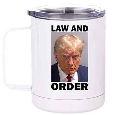 Law And Order Donald Trump Mugshot 12 oz Stainless Steel Tumbler Cup