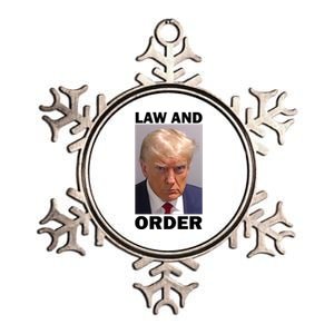 Law And Order Donald Trump Mugshot Metallic Star Ornament