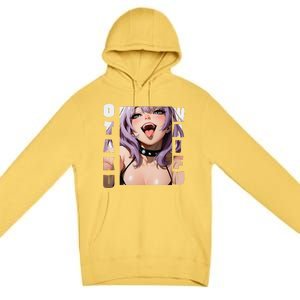 Lewd Anime Otaku Waifu Anime Manga Hentai Face Gift Premium Pullover Hoodie