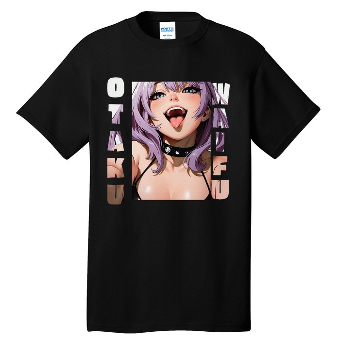 Lewd Anime Otaku Waifu Anime Manga Hentai Face Gift Tall T-Shirt