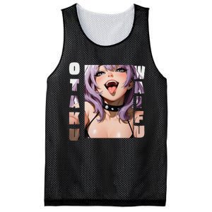 Lewd Anime Otaku Waifu Anime Manga Hentai Face Gift Mesh Reversible Basketball Jersey Tank