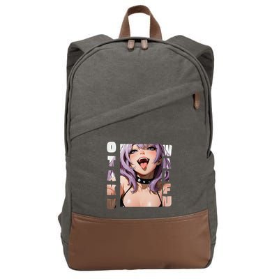 Lewd Anime Otaku Waifu Anime Manga Hentai Face Gift Cotton Canvas Backpack