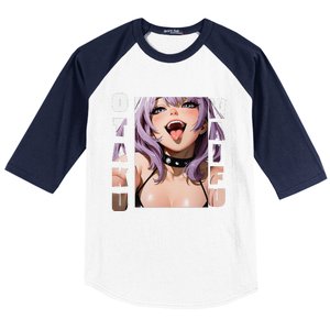 Lewd Anime Otaku Waifu Anime Manga Hentai Face Gift Baseball Sleeve Shirt