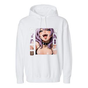 Lewd Anime Otaku Waifu Anime Manga Hentai Face Gift Garment-Dyed Fleece Hoodie