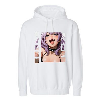 Lewd Anime Otaku Waifu Anime Manga Hentai Face Gift Garment-Dyed Fleece Hoodie