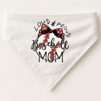 Loud And Proud Baseball Mom Funny Baseball Mother's Day USA-Made Doggie Bandana