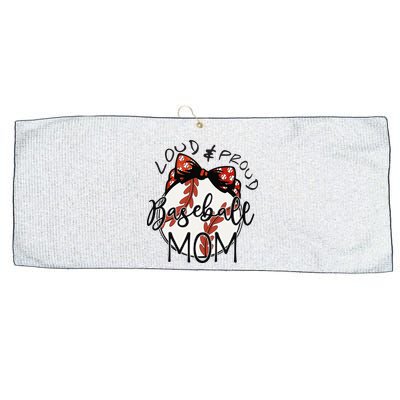 Loud And Proud Baseball Mom Funny Baseball Mother's Day Large Microfiber Waffle Golf Towel