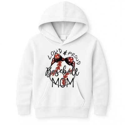 Loud And Proud Baseball Mom Funny Baseball Mother's Day Kids Hoodie