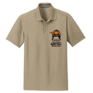 Loud And Proud Basketball Bonus Mom Messy Bun Game Day Vibes Cool Gift Dry Zone Grid Polo