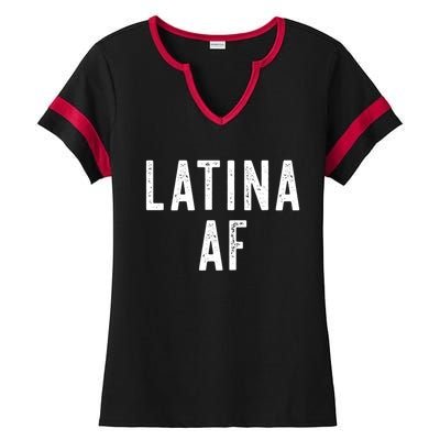 Latina Af Proud Immigrant Feminist Clothing Spanglish Gift Ladies Halftime Notch Neck Tee