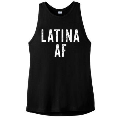 Latina Af Proud Immigrant Feminist Clothing Spanglish Gift Ladies PosiCharge Tri-Blend Wicking Tank