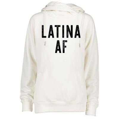 Latina Af Proud Immigrant Feminist Clothing Spanglish Gift Womens Funnel Neck Pullover Hood