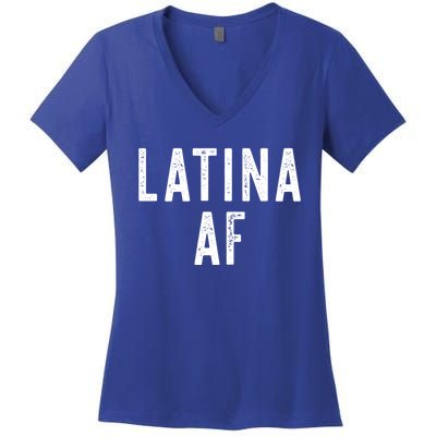 Latina Af Proud Immigrant Feminist Clothing Spanglish Gift Women's V-Neck T-Shirt