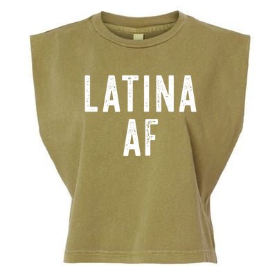 Latina Af Proud Immigrant Feminist Clothing Spanglish Gift Garment-Dyed Women's Muscle Tee