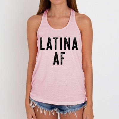 Latina Af Proud Immigrant Feminist Clothing Spanglish Gift Women's Knotted Racerback Tank