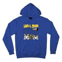 Loud And Proud Cheer Mom Leopard Cheerleader Blue Gift Tall Hoodie