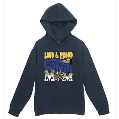 Loud And Proud Cheer Mom Leopard Cheerleader Blue Gift Urban Pullover Hoodie