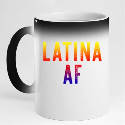 Latina Af Proud Immigrant Feminist Clothing Spanglish Gift 11oz Black Color Changing Mug