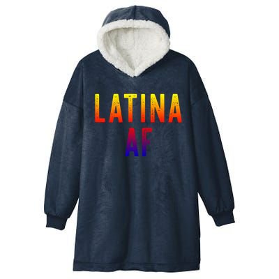 Latina Af Proud Immigrant Feminist Clothing Spanglish Gift Hooded Wearable Blanket