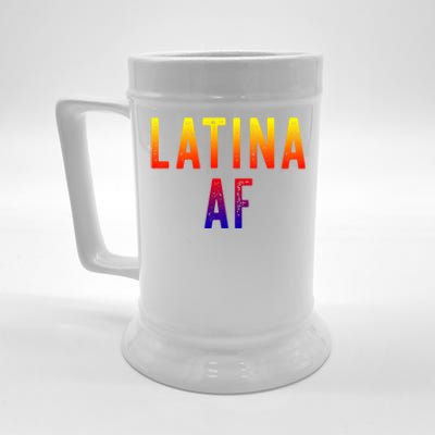 Latina Af Proud Immigrant Feminist Clothing Spanglish Gift Beer Stein