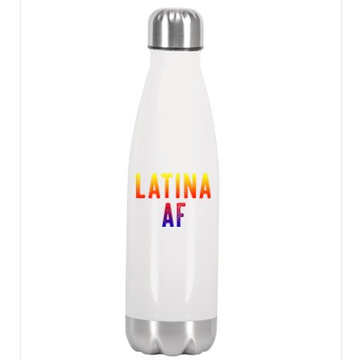 Latina Af Proud Immigrant Feminist Clothing Spanglish Gift Stainless Steel Insulated Water Bottle